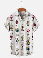 Men's Obscure Cocktails Short Sleeve ShirtMens short sleeve shirts Big and tall Mens shirts Short sleeve shirts for men Mens 4xl shirts Casual short sleeve shirts