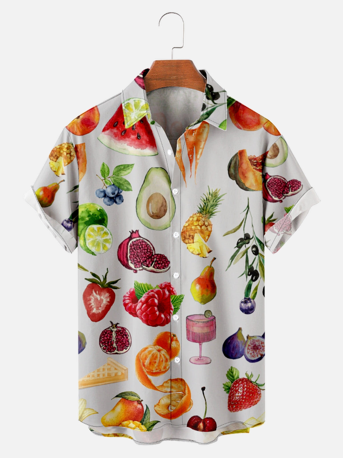 Men's Summer Fruit and Dessert Short Sleeve ShirtMens short sleeve shirts Big and tall Mens shirts Short sleeve shirts for men Mens 4xl shirts Casual short sleeve shirts