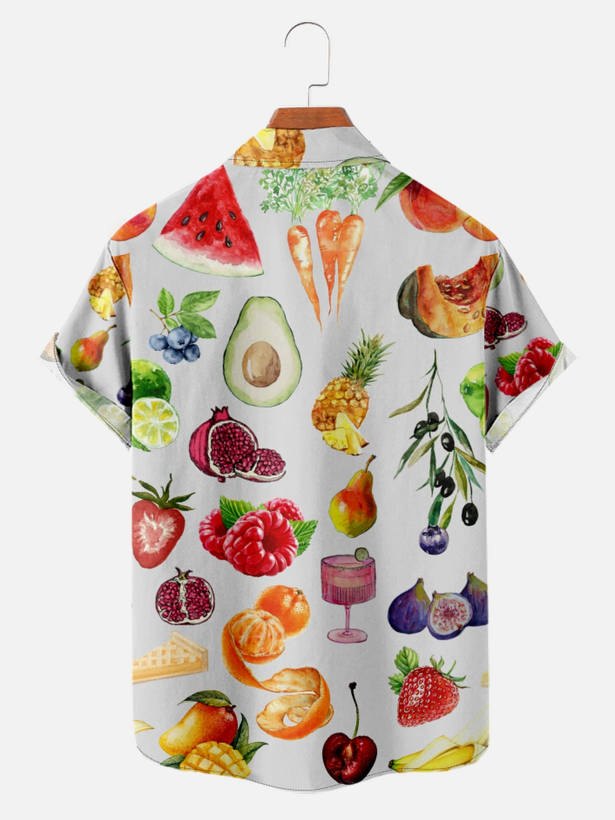 Men's Summer Fruit and Dessert Short Sleeve ShirtMens short sleeve shirts Big and tall Mens shirts Short sleeve shirts for men Mens 4xl shirts Casual short sleeve shirts