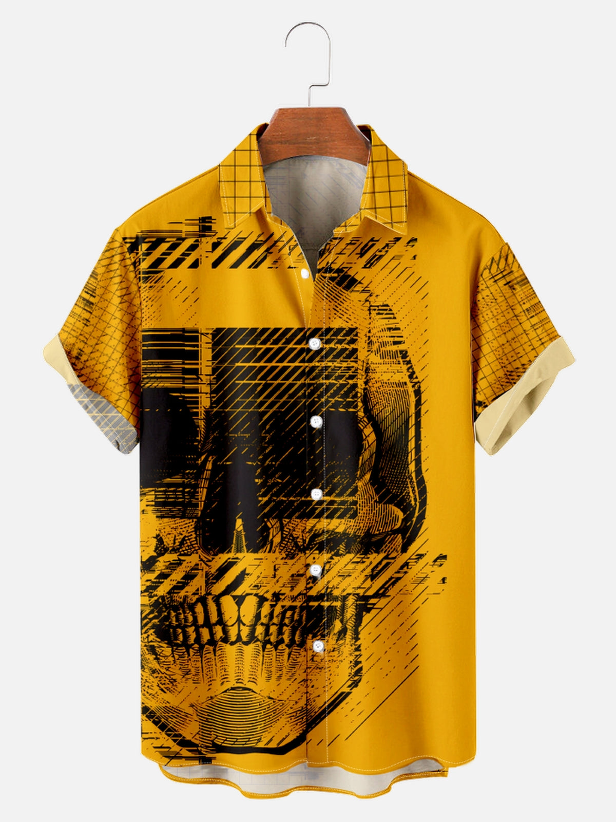 Men's Cyber Skull Short Sleeve ShirtMens short sleeve shirts Big and tall Mens shirts Short sleeve shirts for men Mens 4xl shirts Casual short sleeve shirts