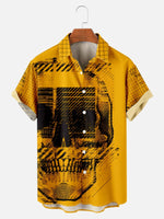 Men's Cyber Skull Short Sleeve ShirtMens short sleeve shirts Big and tall Mens shirts Short sleeve shirts for men Mens 4xl shirts Casual short sleeve shirts