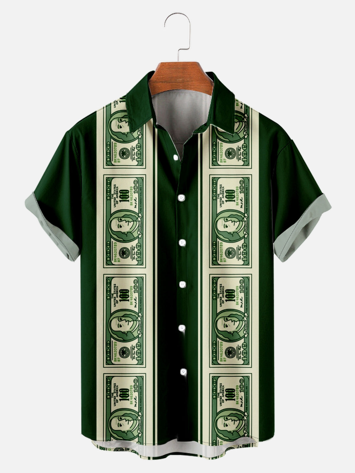 Men's Dollar Bills Bowling Short Sleeve ShirtMens short sleeve shirts Big and tall Mens shirts Short sleeve shirts for men Mens 4xl shirts Casual short sleeve shirts