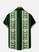 Men's Dollar Bills Bowling Short Sleeve ShirtMens short sleeve shirts Big and tall Mens shirts Short sleeve shirts for men Mens 4xl shirts Casual short sleeve shirts