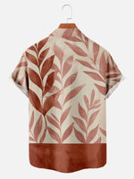 Men's Elegant Cat Sitting with Leaves Short Sleeve ShirtMens short sleeve shirts Big and tall Mens shirts Short sleeve shirts for men Mens 4xl shirts Casual short sleeve shirts
