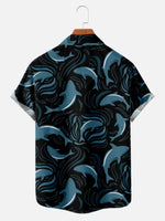 Men's Sharks Swimming in Dark Waters Short Sleeve ShirtMens short sleeve shirts Big and tall Mens shirts Short sleeve shirts for men Mens 4xl shirts Casual short sleeve shirts