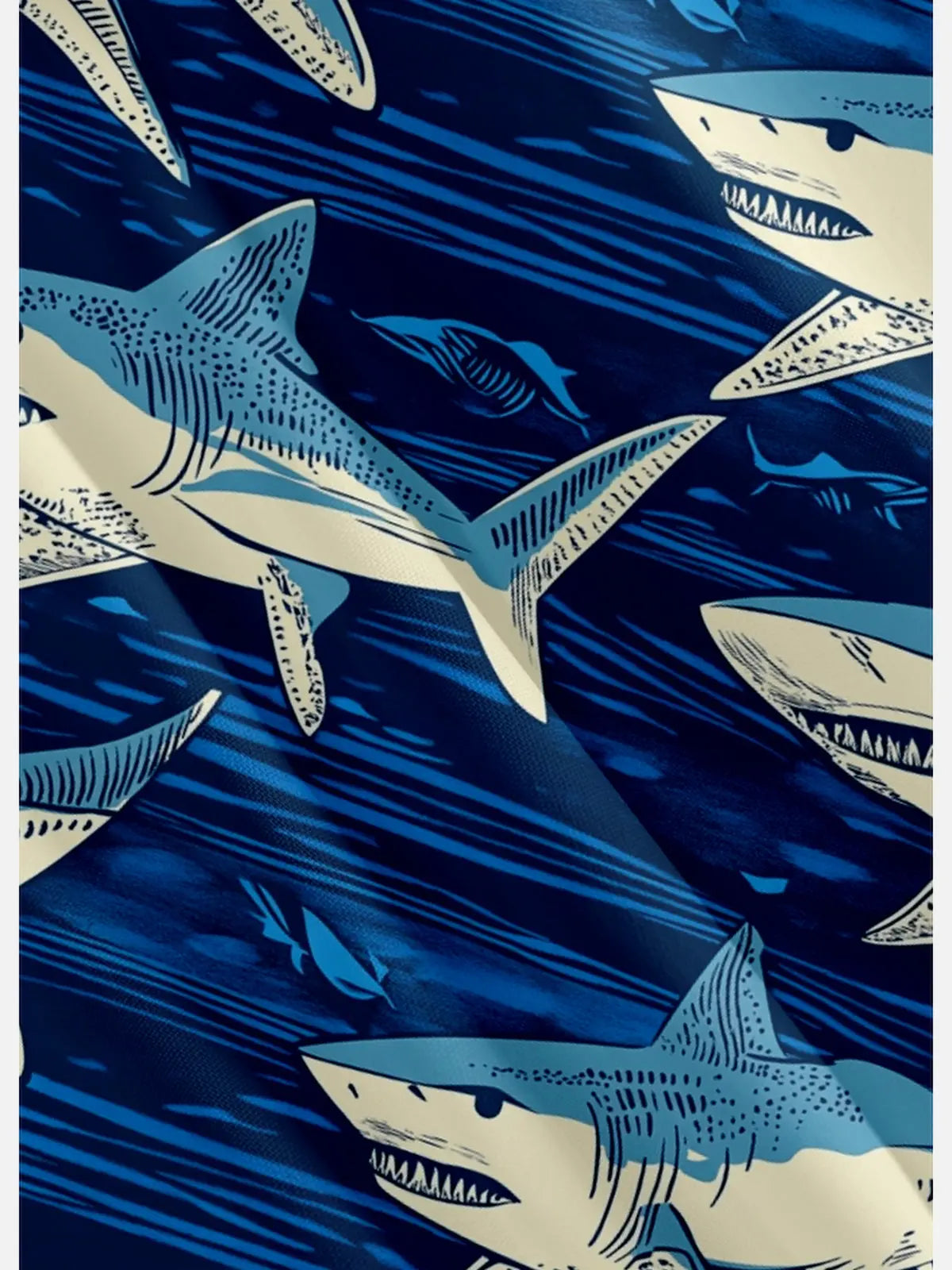 Men's Hand-drawn Sharks All Over Print Short Sleeve ShirtMens short sleeve shirts Big and tall Mens shirts Short sleeve shirts for men Mens 4xl shirts Casual short sleeve shirts