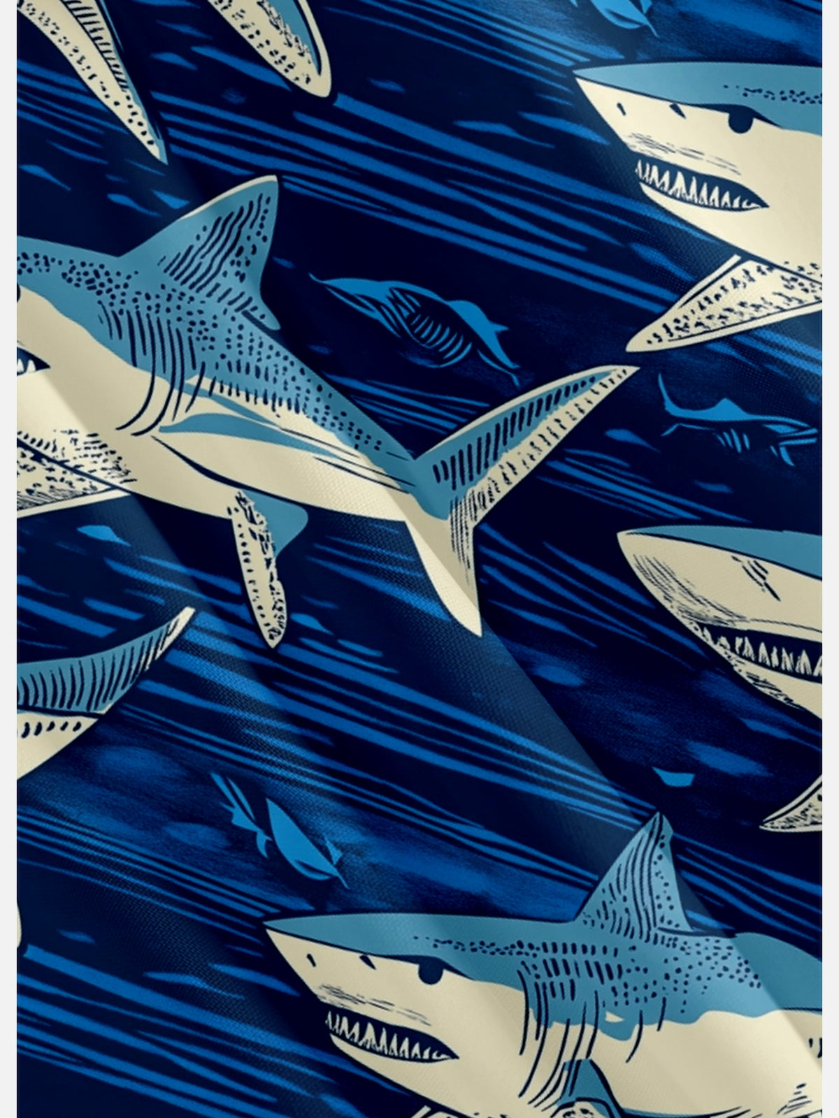 Men's Hand-drawn Sharks All Over Print Short Sleeve ShirtMens short sleeve shirts Big and tall Mens shirts Short sleeve shirts for men Mens 4xl shirts Casual short sleeve shirts