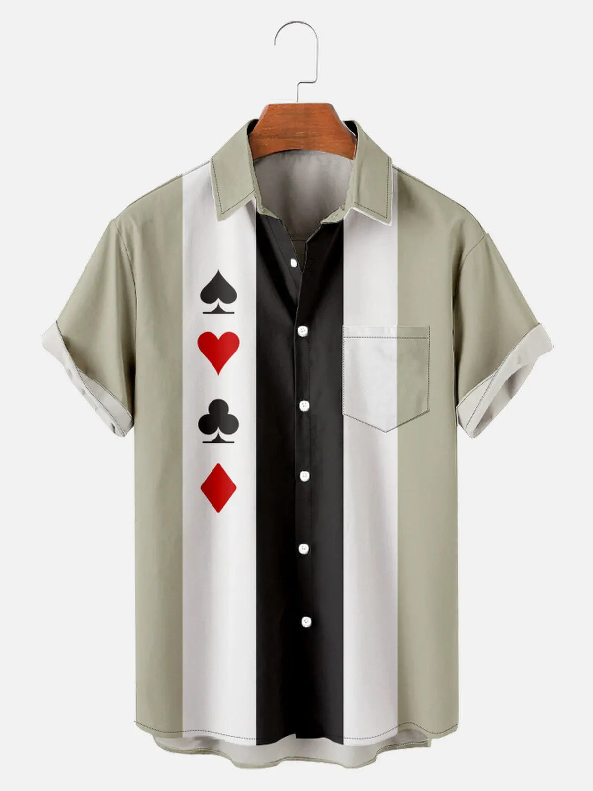 Men's Geometric Print Casual Short Sleeve Hawaiian Bowling ShirtMens short sleeve shirts Big and tall Mens shirts Short sleeve shirts for men Mens 4xl shirts Casual short sleeve shirts