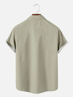 Tall Men's Card Suits Stripe Bowling Short Sleeve Shirt Eleven Oasis
