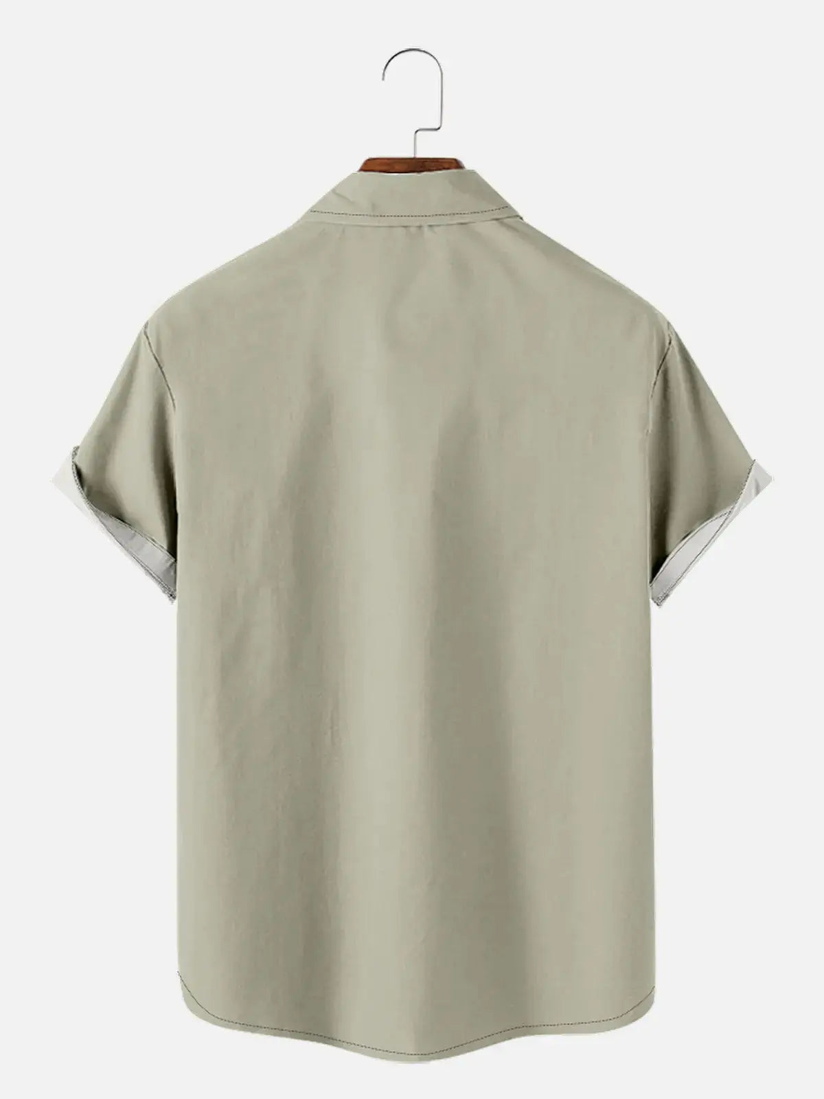 Tall Men's Card Suits Stripe Bowling Short Sleeve Shirt Eleven Oasis