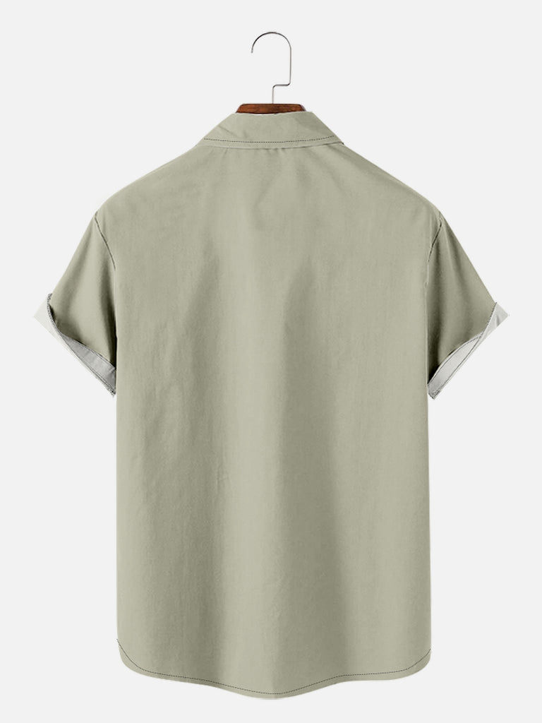 Men's Geometric Print Casual Short Sleeve Hawaiian Bowling ShirtMens short sleeve shirts Big and tall Mens shirts Short sleeve shirts for men Mens 4xl shirts Casual short sleeve shirts
