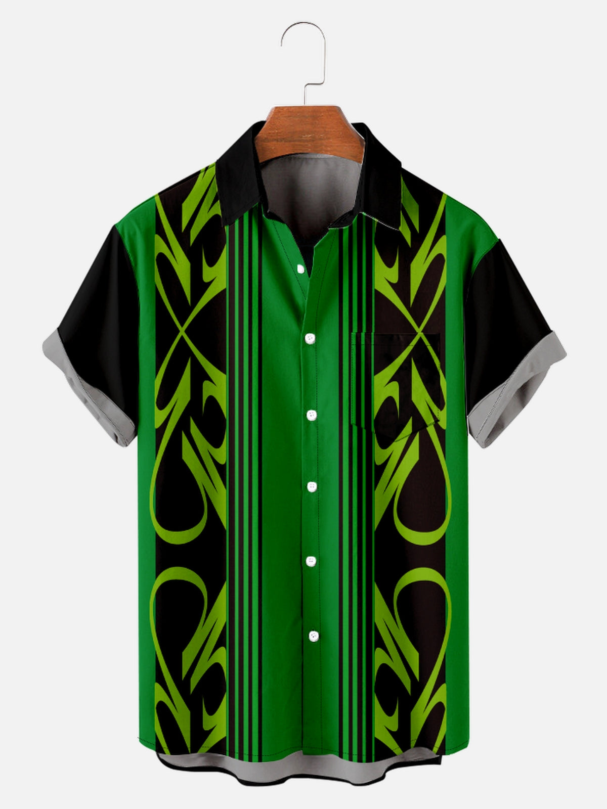 Men's Pinstripe Inspired Hot Rod Basic Every Day Short Sleeve ShirtMens short sleeve shirts Big and tall Mens shirts Short sleeve shirts for men Mens 4xl shirts Casual short sleeve shirts