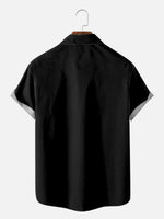 Casual Art Collection Geometric Stripes Color Block Pattern Lapel Short Sleeve Shirt Print TopMens short sleeve shirts Big and tall Mens shirts Short sleeve shirts for men Mens 4xl shirts Casual short sleeve shirts