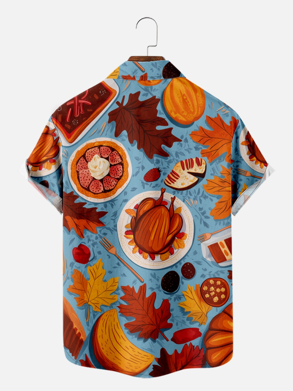 Men's Thanksgiving Feast with Turkey Short Sleeve ShirtMens short sleeve shirts Big and tall Mens shirts Short sleeve shirts for men Mens 4xl shirts Casual short sleeve shirts