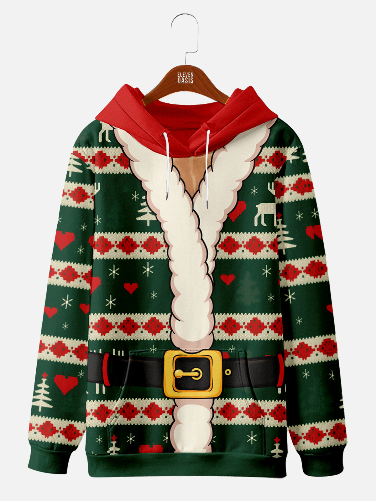 Ugly Christmas Cardigan with a Belt Red Hooded Hoodie, mens short sleeve shirts?¨º?big and tall mens shirts?¨º?short sleeve shirts for men?¨º?mens 4xl shirts?¨º?casual short sleeve shirts