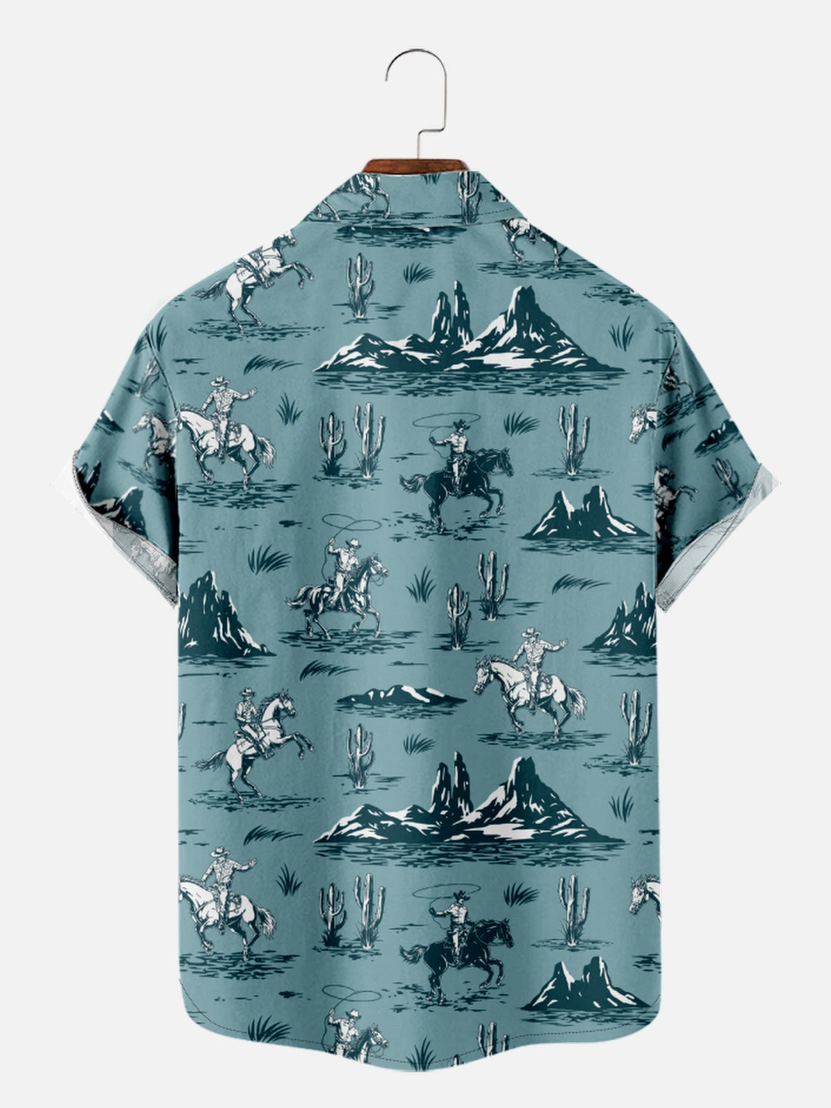 Men's Cowboys in the Desert All Over Print Short Sleeve Shirt, mens short sleeve shirts¡ê?big and tall mens shirts¡ê?short sleeve shirts for men¡ê?mens 4xl shirts¡ê?casual short sleeve shirts