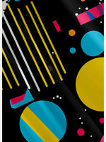Tall Men's Trapper Keeper Inspired Colorful  Geometric Shapes Short Sleeve Shirt Eleven Oasis