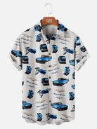 Men's All Over Print Blue Chevrolet Bel Air 1957 Short Sleeve Shirt, mens short sleeve shirts?????¡§??o?big and tall mens shirts?????¡§??o?short sleeve shirts for men?????¡§??o?mens 4xl shirts?????¡§??o?casual short sleeve shirts