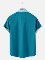Mens Color-block Striped Casual Breathable Short Sleeve Bowling ShirtsMens short sleeve shirts Big and tall Mens shirts Short sleeve shirts for men Mens 4xl shirts Casual short sleeve shirts
