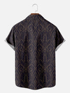 Men's Art Deco Gatsby Pattern Short Sleeve Shirt ElevenOasis