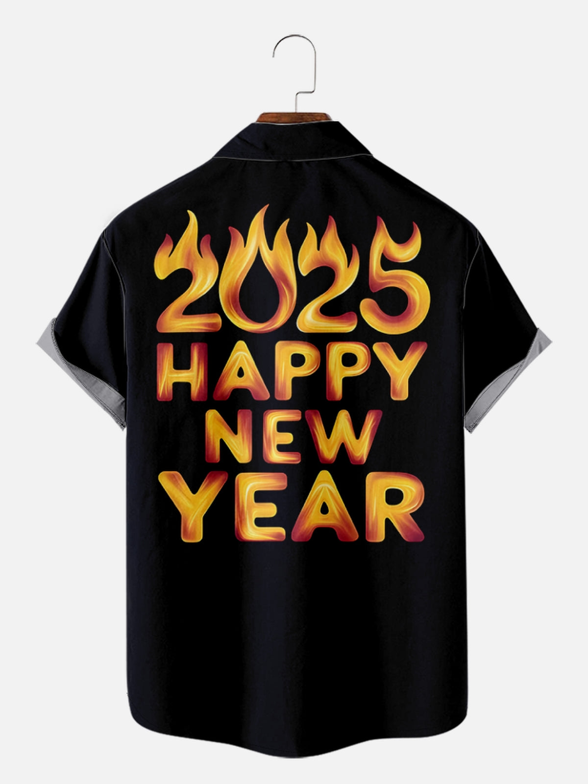 Men's Happy New Year 2025 Fireworks Short Sleeve Shirt, mens short sleeve shirts¡ê?big and tall mens shirts¡ê?short sleeve shirts for men¡ê?mens 4xl shirts¡ê?casual short sleeve shirts
