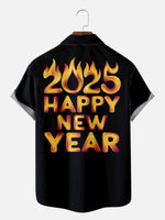Men's Happy New Year 2025 Fireworks Short Sleeve Shirt, mens short sleeve shirts¡ê?big and tall mens shirts¡ê?short sleeve shirts for men¡ê?mens 4xl shirts¡ê?casual short sleeve shirts