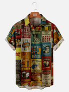 Men's Vintage Beer Posters Short Sleeve Shirt, mens short sleeve shirts??????¡ì??o?big and tall mens shirts??????¡ì??o?short sleeve shirts for men??????¡ì??o?mens 4xl shirts??????¡ì??o?casual short sleeve shirts
