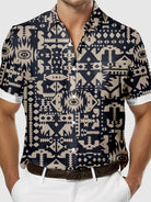 Men's All Over Aztec Print Short Sleeve Shirt, mens short sleeve shirts???¨¬o?big and tall mens shirts???¨¬o?short sleeve shirts for men???¨¬o?mens 4xl shirts???¨¬o?casual short sleeve shirts