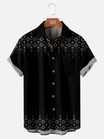 Men's Fading Subtle Aztec Print Short Sleeve Shirt, mens short sleeve shirts¡ê?big and tall mens shirts¡ê?short sleeve shirts for men¡ê?mens 4xl shirts¡ê?casual short sleeve shirts
