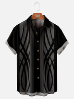 Men's Pinstripe Inspired Hot Rod Basic Every Day Short Sleeve Shirt ElevenOasis