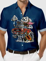 Men's Monster Muscle Car Mayhem Short Sleeve Shirt Eleven Oasis