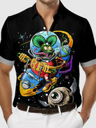 Men's Rat Fink Hot Rod In Space Short Sleeve Shirt ElevenOasis