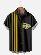 Men's 1956 Chevrolet Bel Air Racing Stripe Short Sleeve Shirt Eleven Oasis