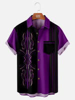 Men's Hot Rod Car Stripe Short Sleeve Shirt ElevenOasis