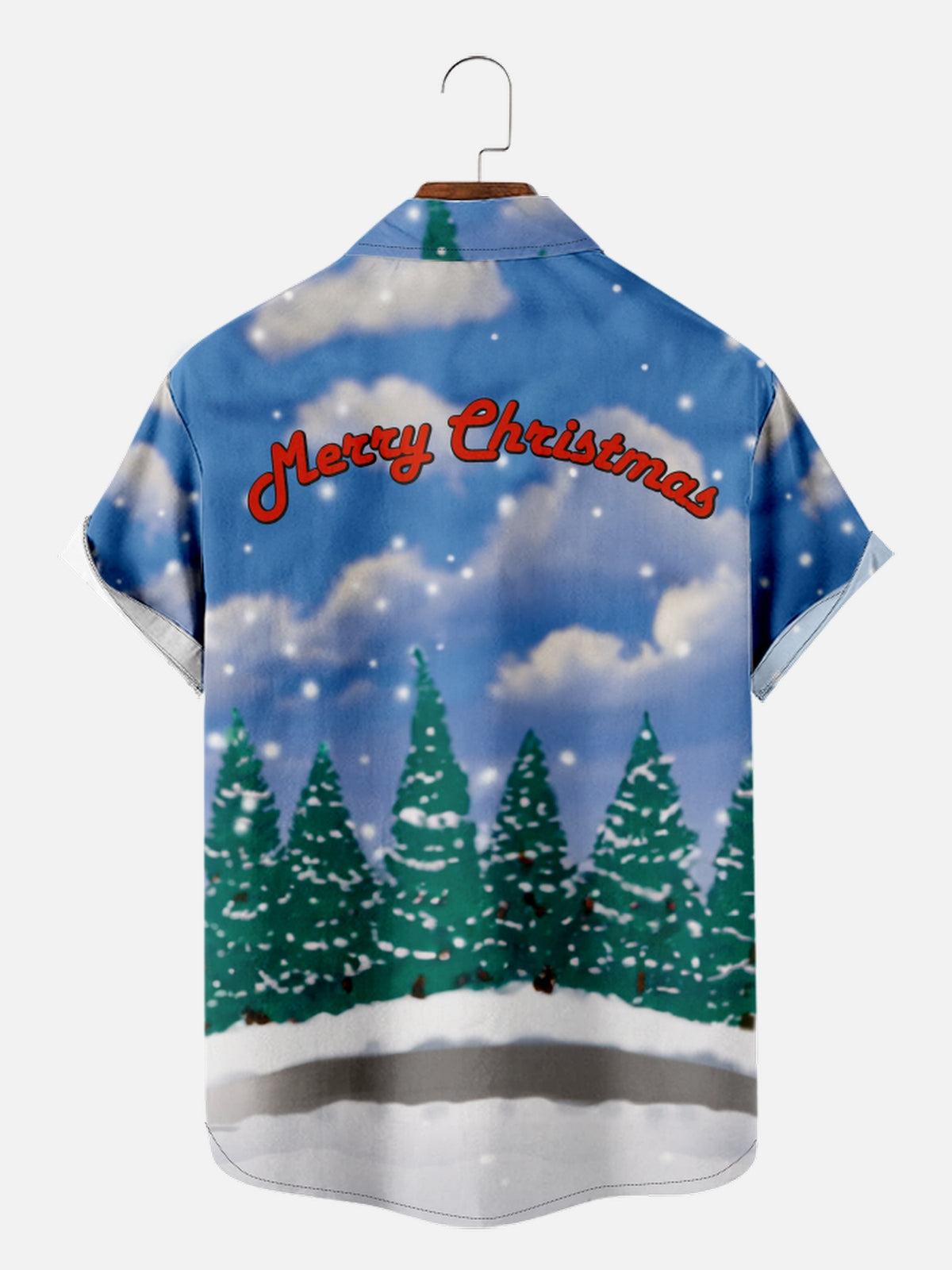 Men's Santa and Rodolphe Now Delivers Presents Via Motorcycle Short Sleeve Shirt Eleven Oasis