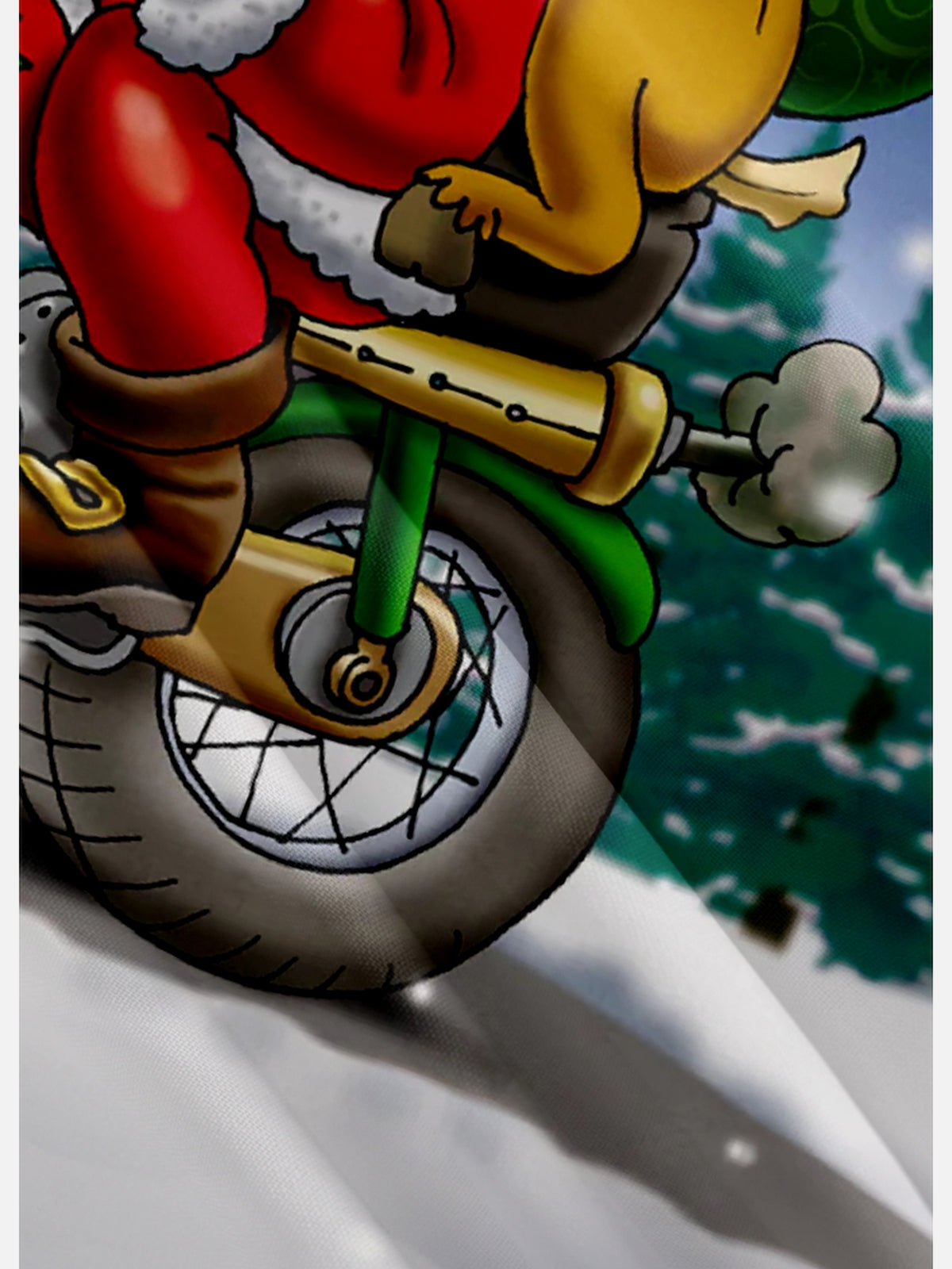 Men's Santa and Rodolphe Now Delivers Presents Via Motorcycle Short Sleeve Shirt Eleven Oasis