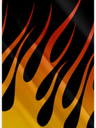 Men's Classic Flame Design with Hot Rod Car Short Sleeve Shirt ElevenOasis