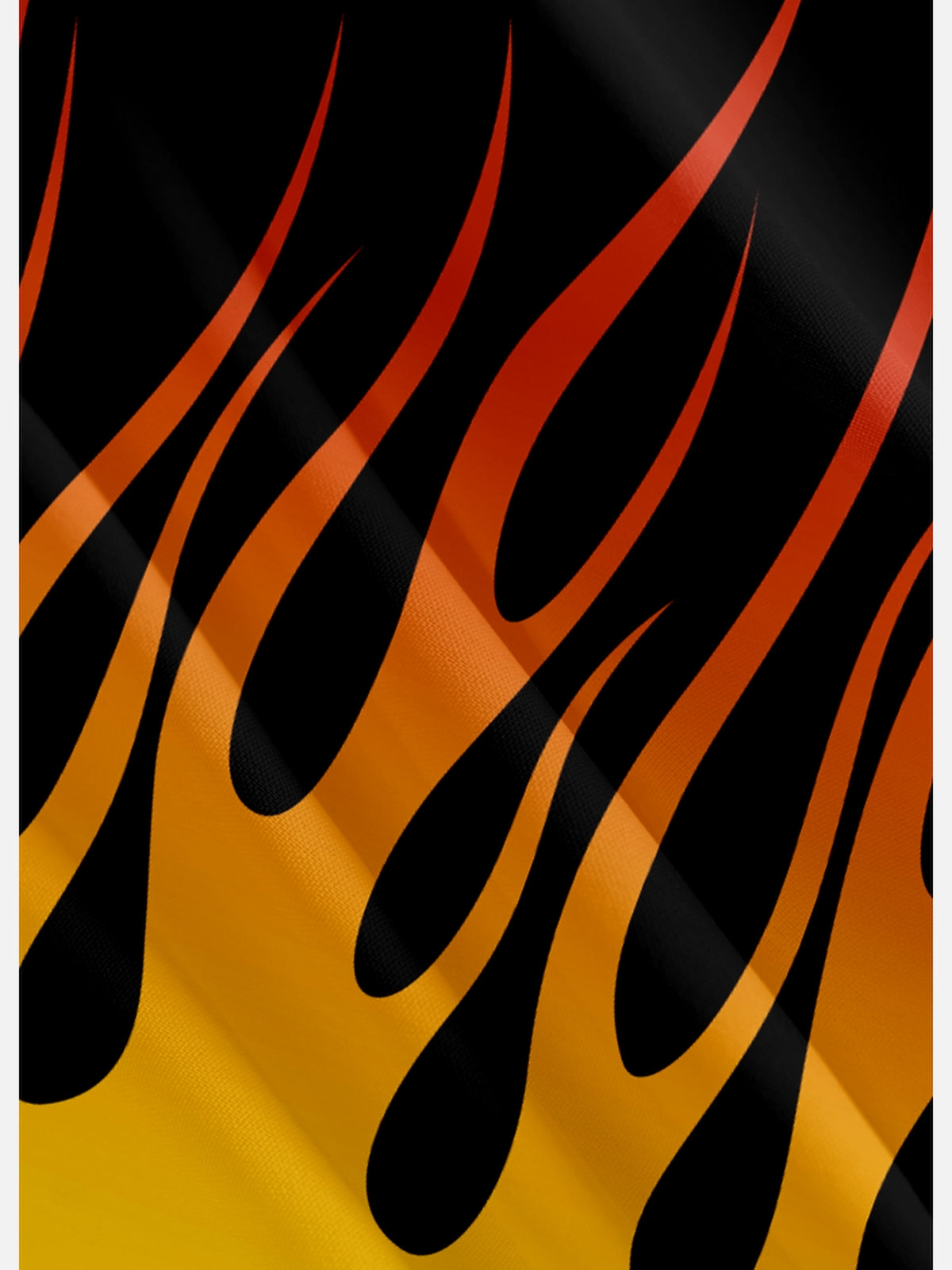 Men's Classic Flame Design with Hot Rod Car Short Sleeve Shirt Eleven Oasis
