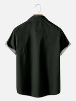 Men's Vertical Stripe Casual Short Sleeve Shirt Eleven Oasis
