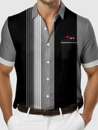 Tall Men's Subaru Stars Striped Short Sleeve Shirt Eleven Oasis