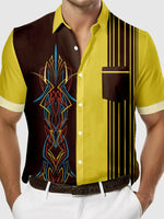 Automotive Stripe Short Sleeve Shirt ElevenOasis