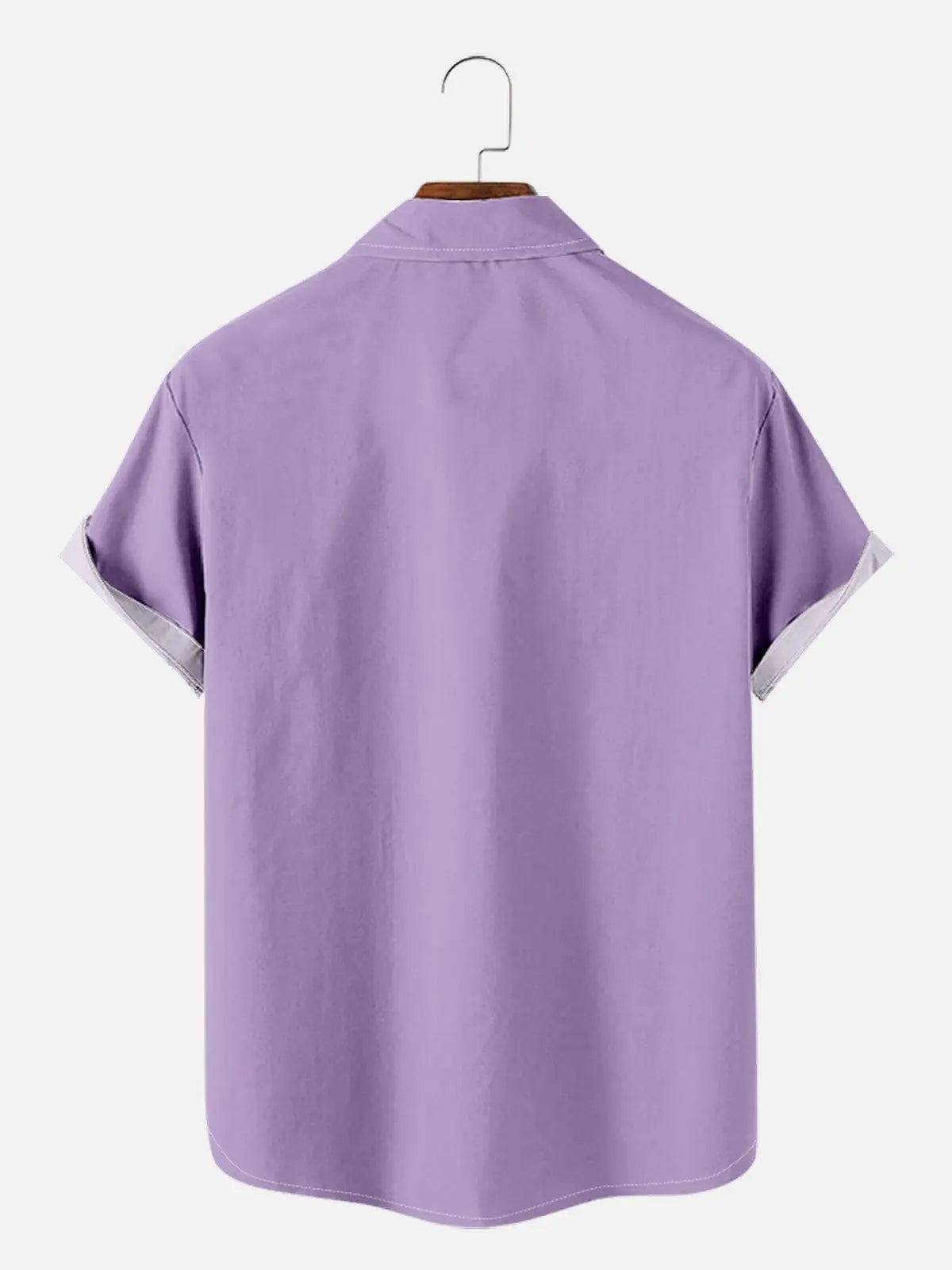 Bowling Color Contrast Men's Short Sleeve Shirt ElevenOasis
