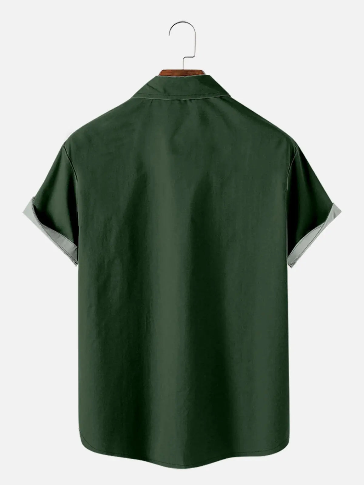 Bowling Color Contrast Men's Short Sleeve Shirt ElevenOasis
