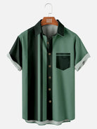 Men's Vintage Racing Stripe Short Sleeve Shirt Eleven Oasis