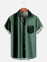 Men's Vintage Racing Stripe Short Sleeve Shirt Eleven Oasis