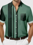 Men's Vintage Racing Stripe Short Sleeve Shirt Eleven Oasis