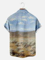 Men's Christmas Santa Cowboy Short Sleeve Shirt Eleven Oasis