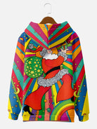 Men's Colorful Santa Claus Hoodie Sweatshirt Eleven Oasis