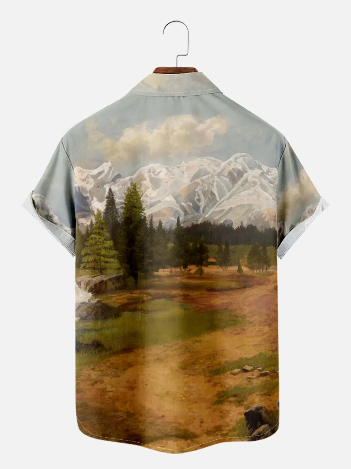 Christmas Santa Cowboy Men's Short Sleeve Shirt ElevenOasis