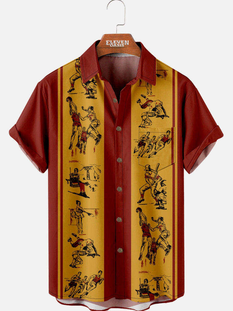 Men's Pee Chee Nostalgia Classic Short Sleeve Shirt Eleven Oasis